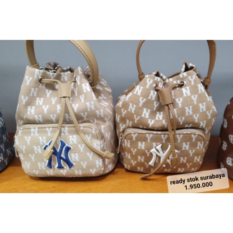 MLB MONOGRAM BUCKET BAG NEW YORK YANKEES/tas korea ORI/