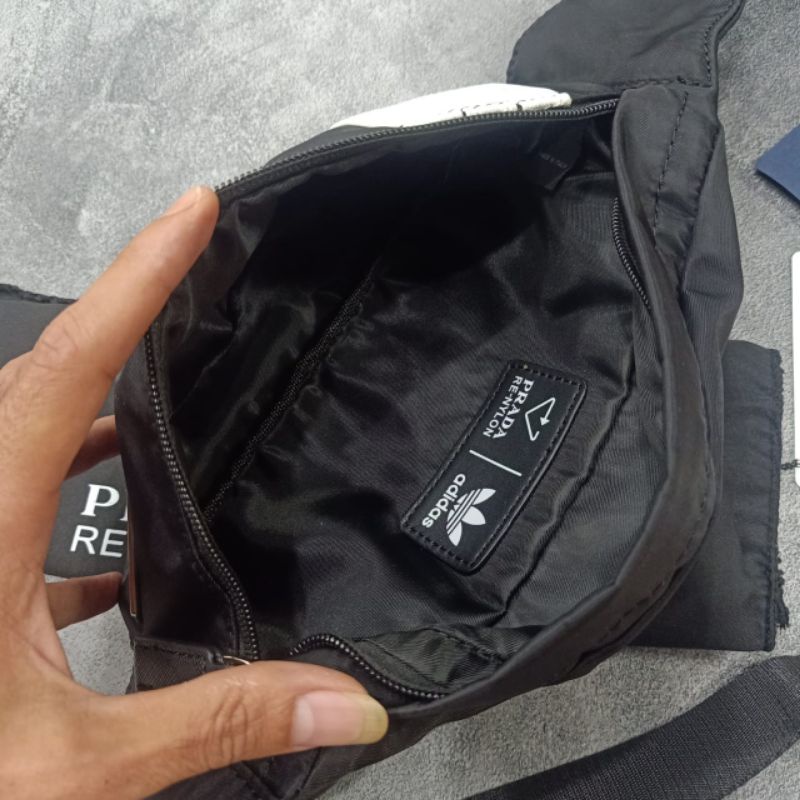 Waistbag Prada x Adidas Nylon Belt Bag Tas Pinggang Super Premium Quality