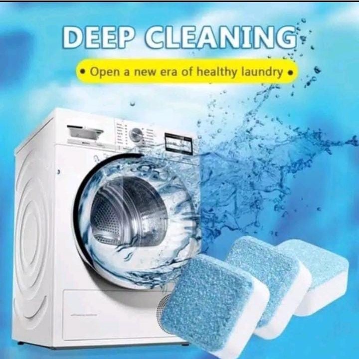 Tablet Pembersih Mesin Cuci Sabun Penghilang Bau Anti Bakteri Deep Cleaning Washing Machine
