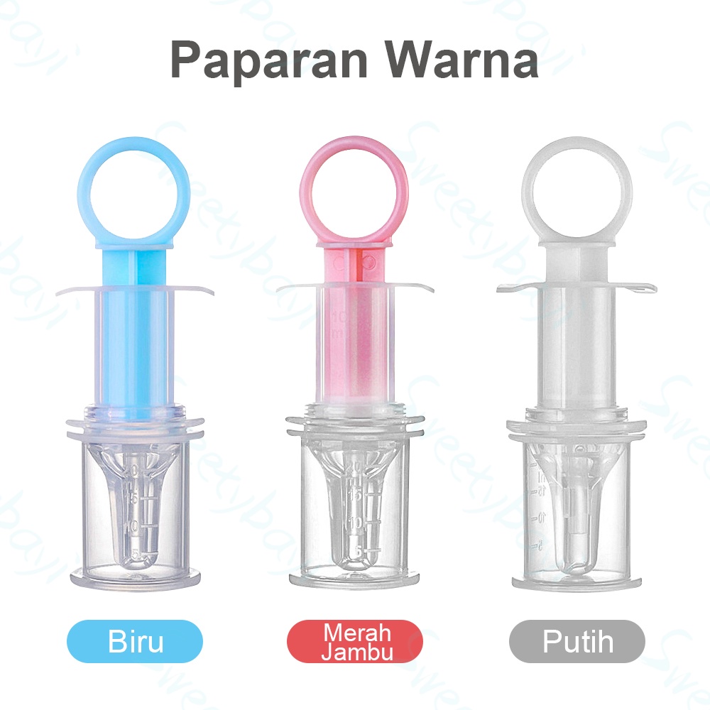 Sweetybayi Penyuap suntik bayi Alat minum obat bayi Pipet obat bayi Medicine feeder Pipet obat suntikan 20ml