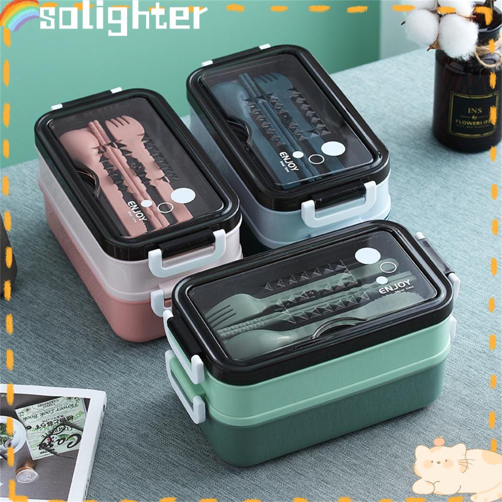 Solighter Lunch Box Peralatan Makan Portable Rumah Kantor