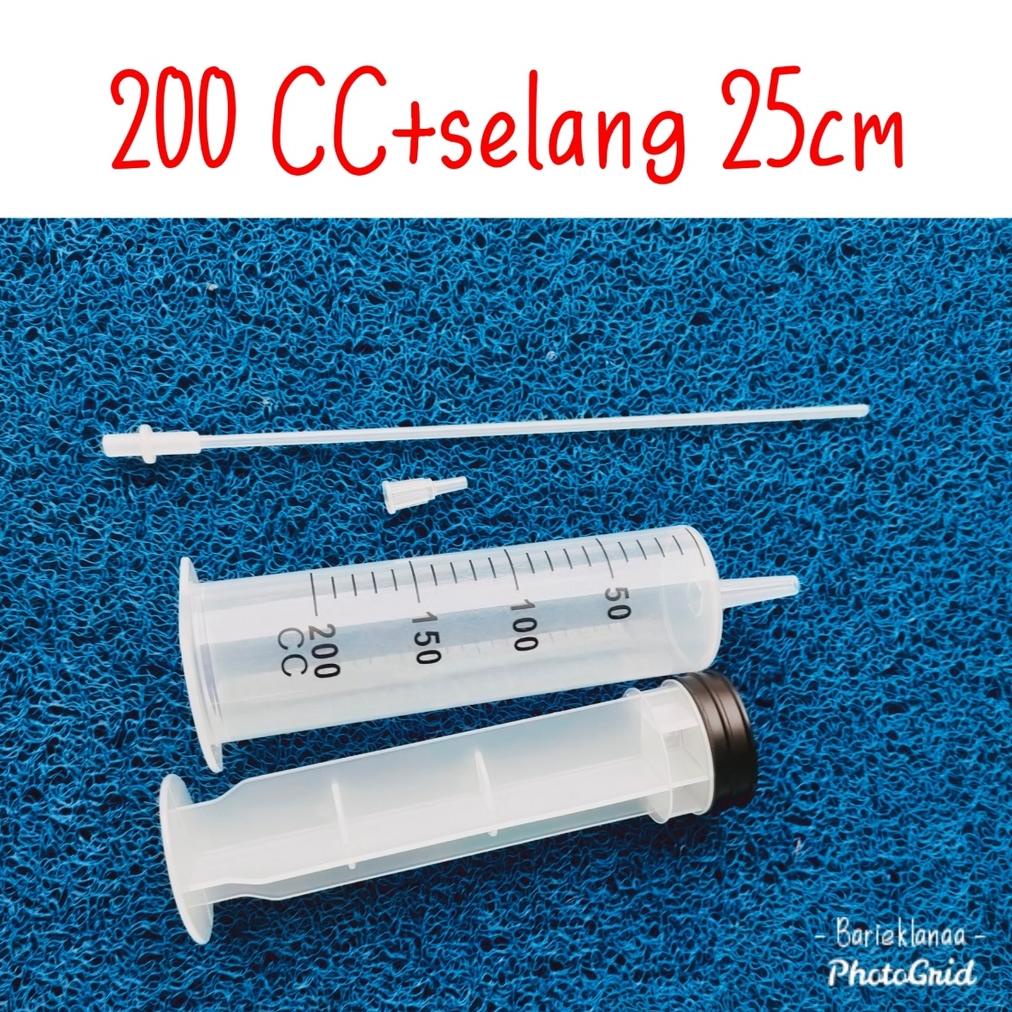 SUNTIKAN BESAR 200 ML CC SELANG KAWIN SUNTIK INSEMINASI HEWANspuit syringe suntikan besar selang sun