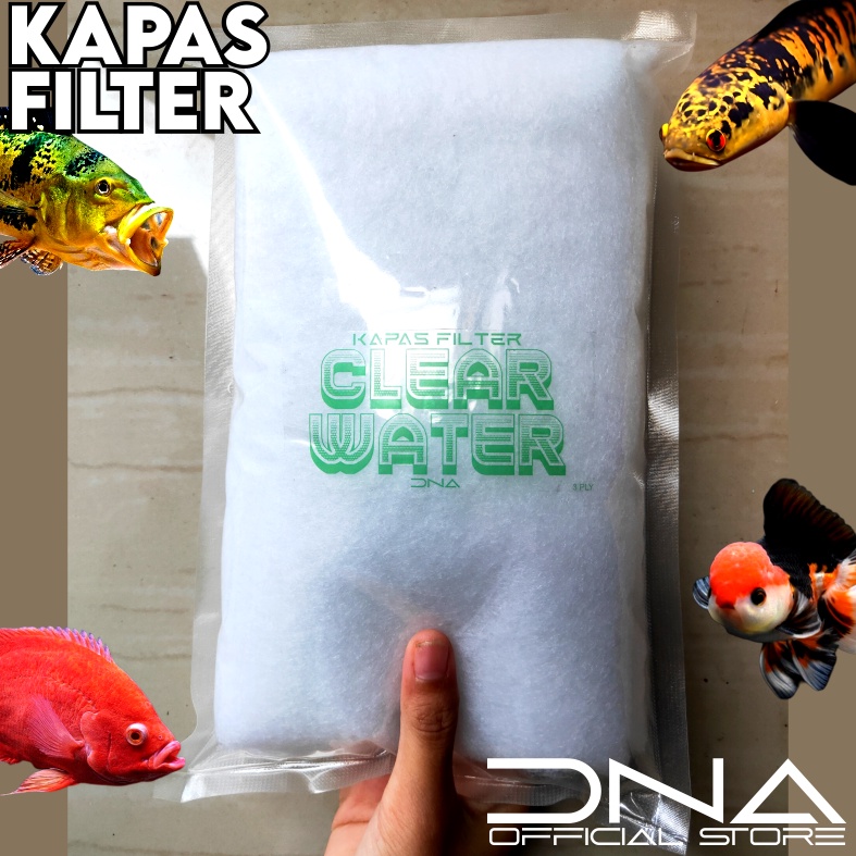 KAPAS FILTER 3PLY untuk menjernikan air aquarium CLEAR WATER kapas busa untuk segala jenis ikan Channa Arwana Louhan Oscar Pbass Koi Koki dakron