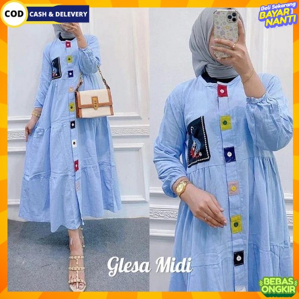 Baju Gamis Terbaru 2023 Perempuan Elegan Baju Muslim Bju Muslimah Dewasa Gsmis Cewek Import Premium 