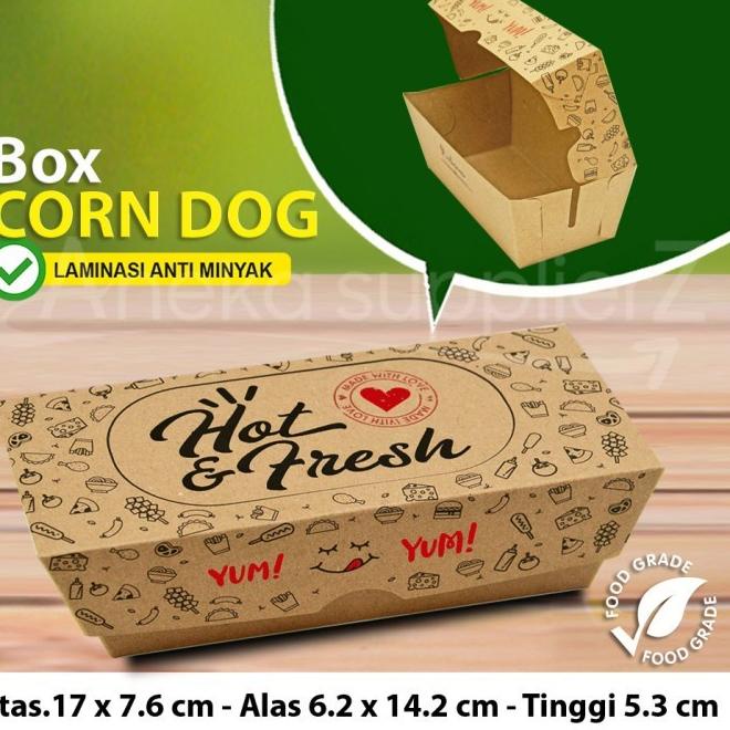 

➤Modern Kotak Dus Box Corn Dog Corndog (50 pc) 403