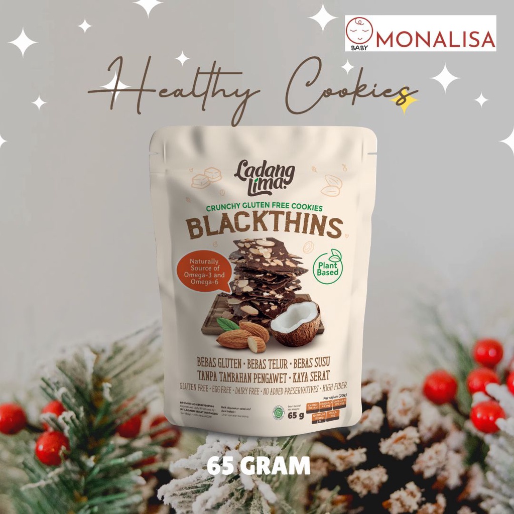 

Ladang Lima BLACKTHINS Mini Bites Healthy Cookies Gluten Free - 65 gr