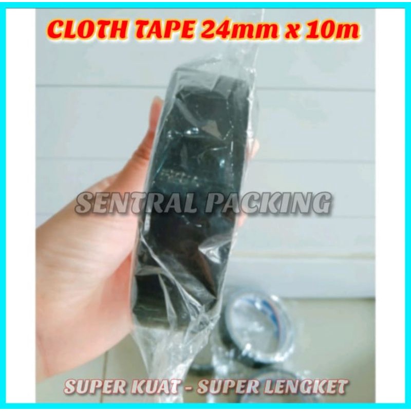 

PROMO !!! LAKBAN KAIN HITAM / CLOTH TAPE 24mm × 10m ( 1pcs)