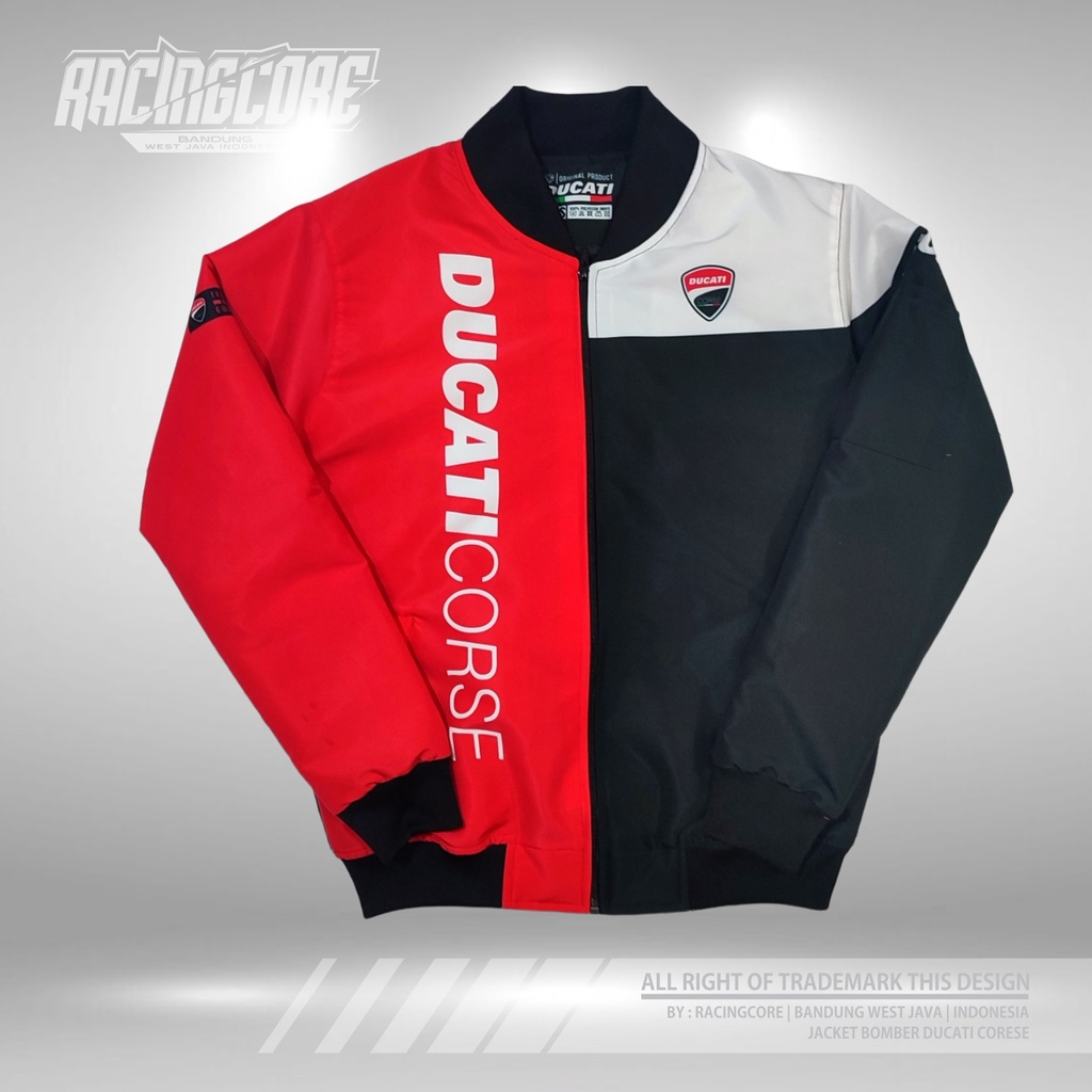 JAKET BOMBER DUCATI BAHAN TASLAN PREMIUM JAKET PRIA WANITA JAKET HOODIE DUCATI JAKET MOTO GP UNISEX