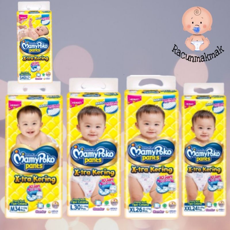Pampers Mamy Poko ukuran NBS,M, L,XL