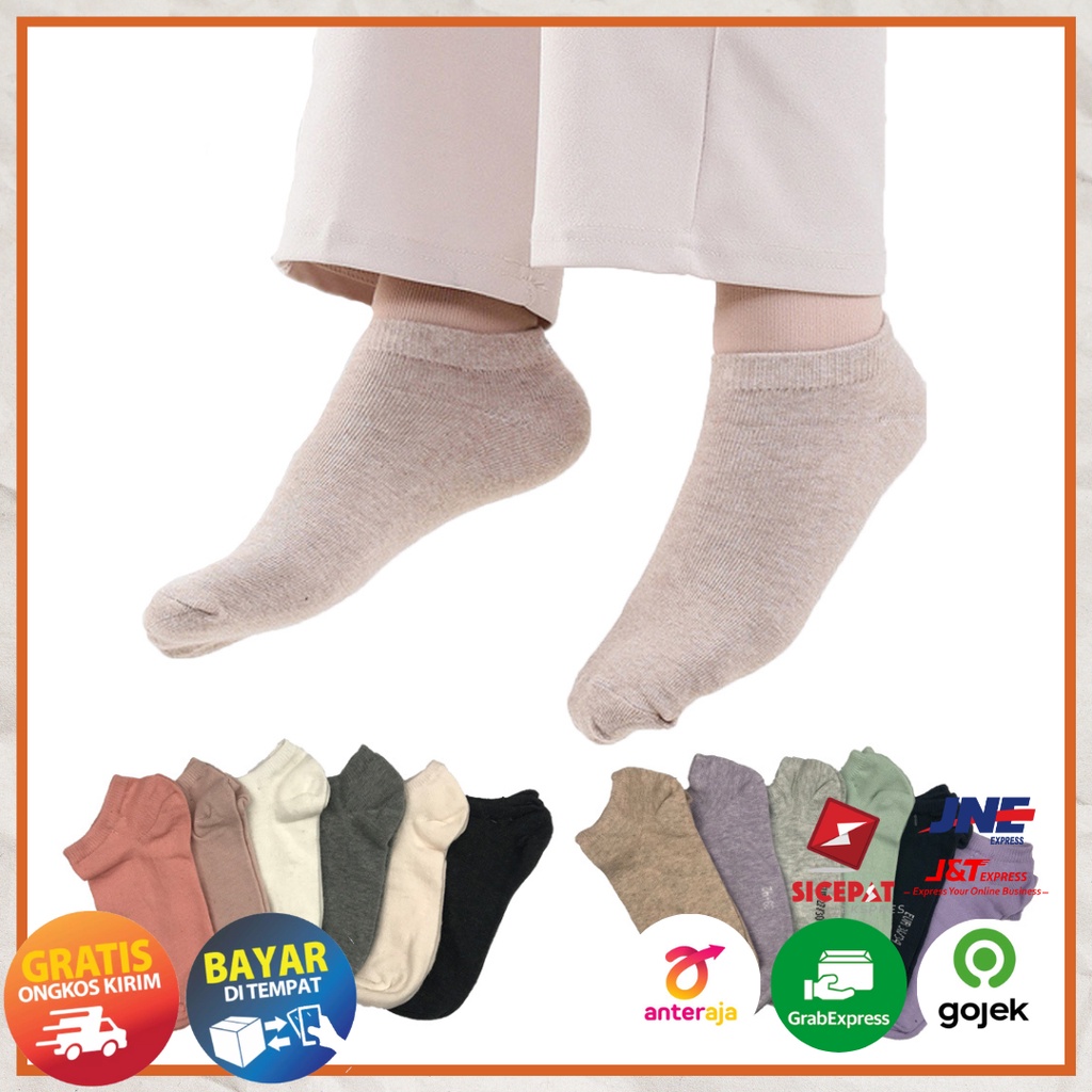 Kaos Kaki Remaja Hidden Socks Mata Kaki Ankle Unisex Polos Warna Pastel Misty Random Terbaru Kekinian