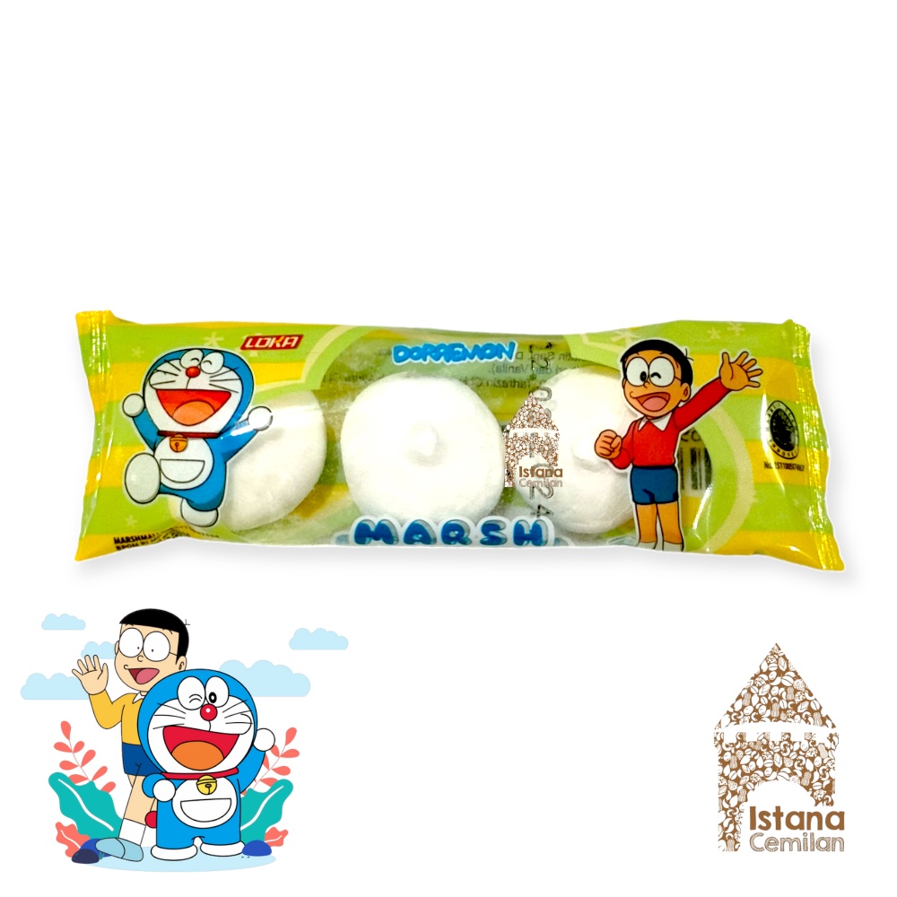 Doraemon Marshmallow Bulat / Kepang Lilit Loka 7 Gram SATUAN