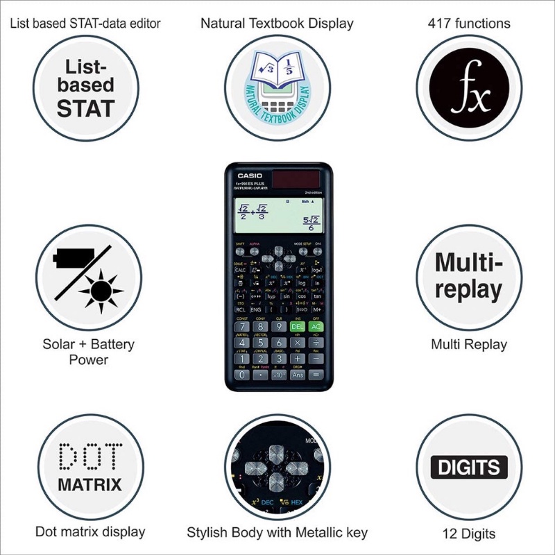 

Terlaris ✨ - Original Casio Scientific Calculator FX-991EX FX-991ES Plus FX-82MS Kalkulator New Edition 240fungsi 2nd Edition Cocok Untuk Pelajar Teknik Asli3.1.23