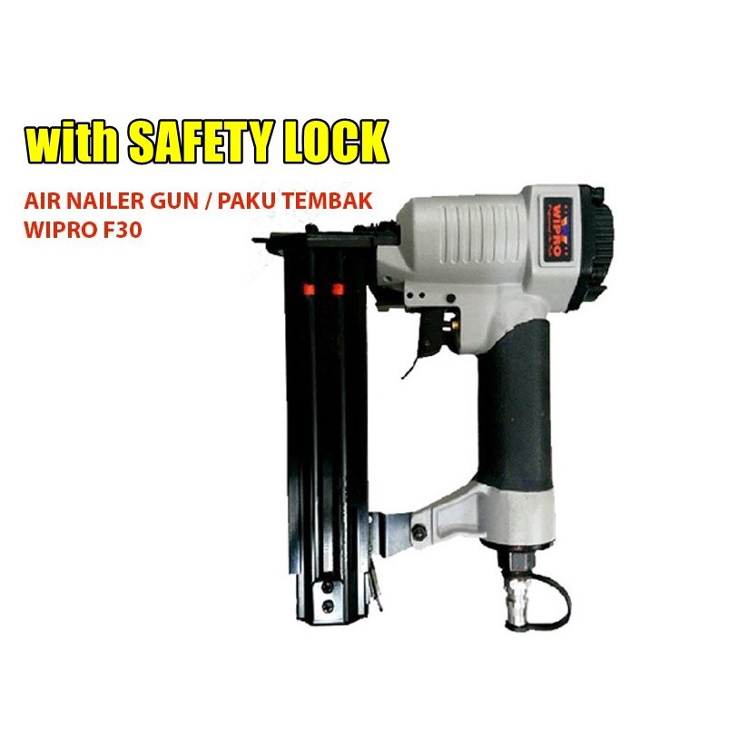 

air nailer wipro F30 mesin paku tembak + pengaman nail gun safety Lock