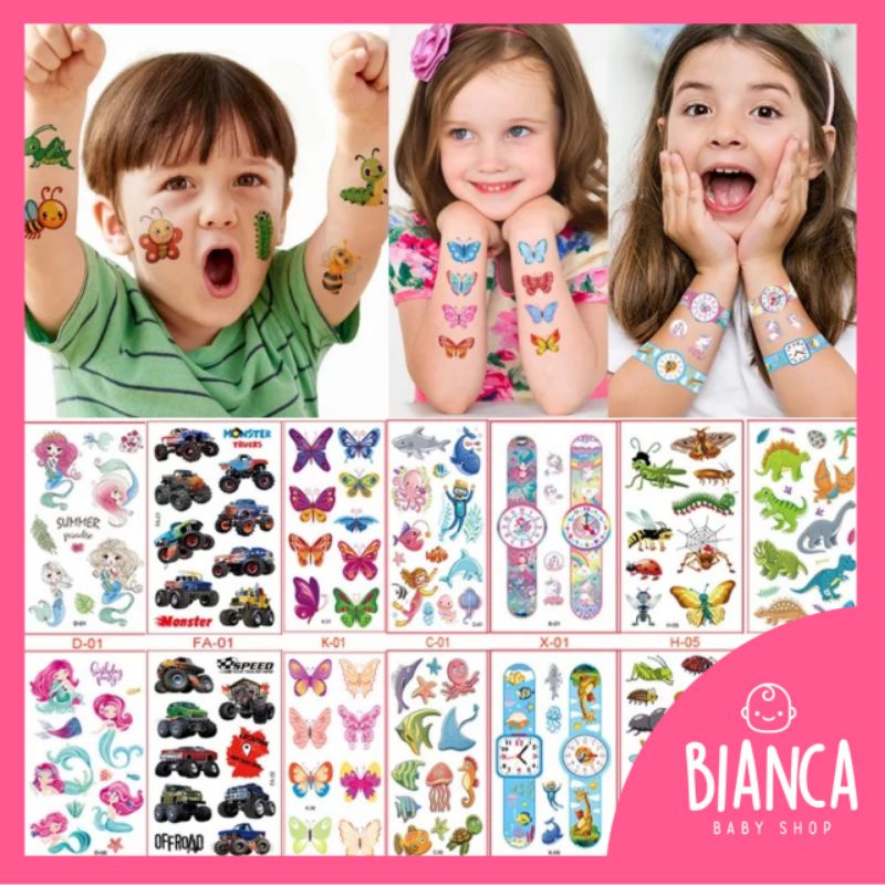 BIANCA - Stiker Tatto Anak 1 Set isi 10 Lembar