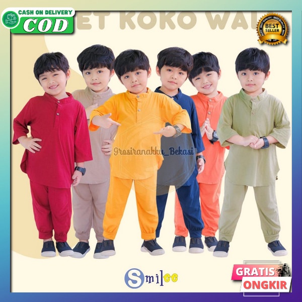 Baju Koko Anak Laki Laki Remaja Set Bsju Anak Cowok Setelan Baju Muslim Ank Laki Stelan Kokoh Kids M