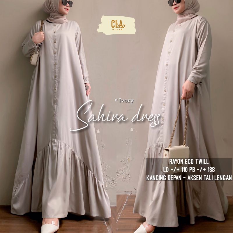 Sahira Dress Polos Wanita by Cla Hijab