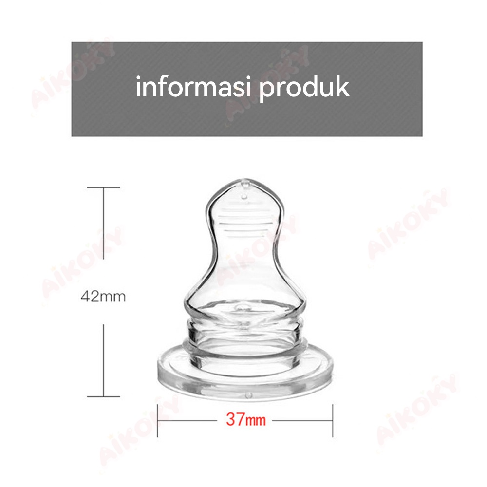 AIKOKY Huki Silicone Nipple Baby 3.7 cm Dot Silikon Bayi BPA Free