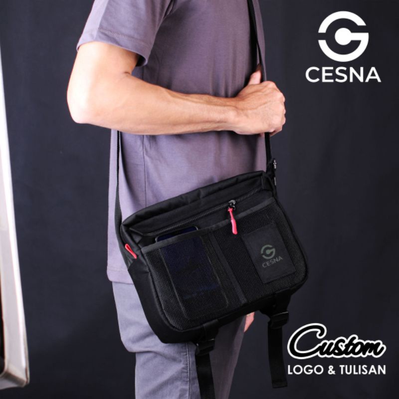 Tas Selempang Ipad Laptop Mini Pria dan Wanita Bisa Custom Logo Cocok Untuk Remaja Pria Cowok Model 