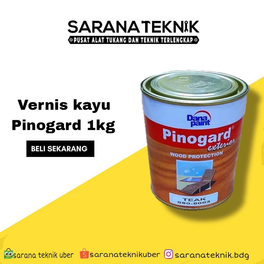 PINOGARD DANAPAINT POLITUR/PELITUR/PLITUR CAT KAYU / Pinogar Pelitur Kayu 1kg Jati / Pinogar Jati 1k