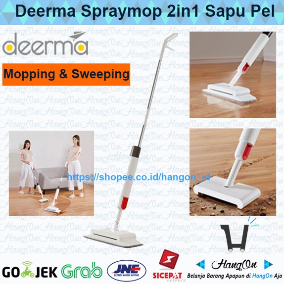 Deerma 2in1 Water Spray Ultra Mop Sapu Pel Semprot Sweeper TB900