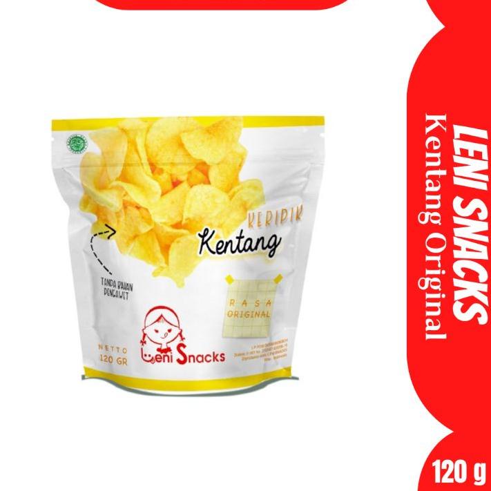 

66E♔ Leni Snacks - Keripik Kentang ORIGINAL Asin Gurih Tanpa Bahan Pengawet 120g TREN MASA KINI