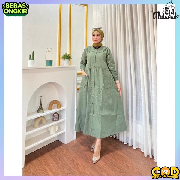 Games Cewek Hari Raya Gamis Polos Mewah Gsmis Perempuan Dewasa Premium Gamis Terbaru 2023 Bj Gamis L