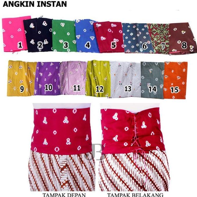 Angkin Instan Stagen Instan Jumputan Penutup Perut Kebaya Kutubaru terlaris