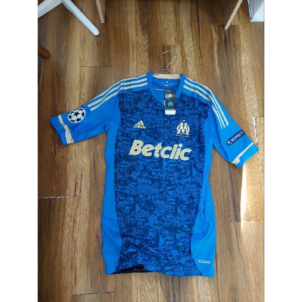 jersey marseille original adidas techfit size 10 setara L