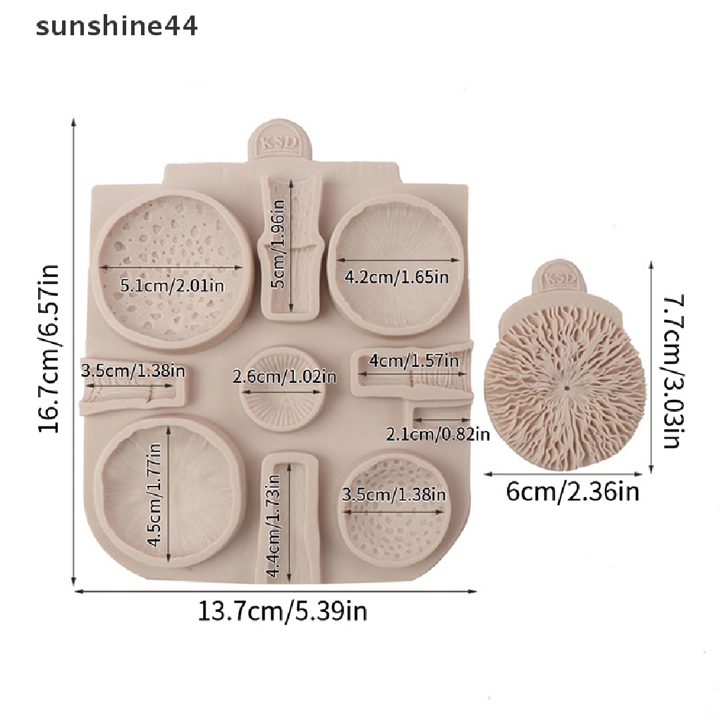 Sunshine Cetakan Fondant Silikon Jamur Besar Wedding Cake Decorag Tools Cetakan Kue.