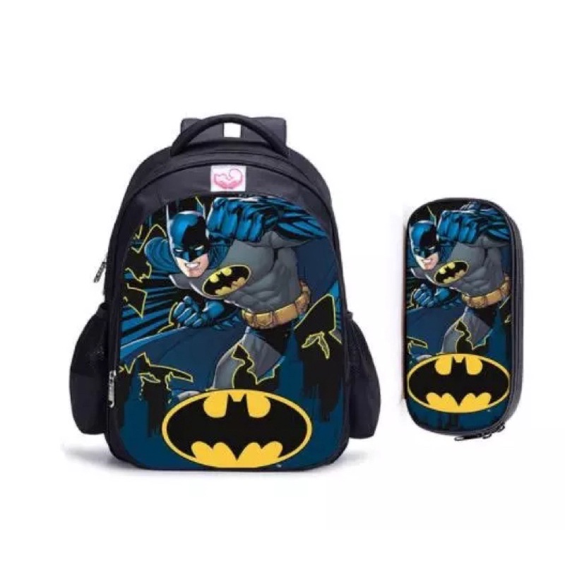 Tas Sekolah Anak TK - SD Tas Karakter Superhero Batman - MOCHILLASTORE - Tas Anak Laki-Laki