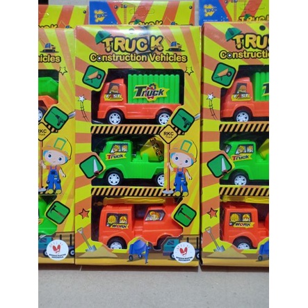 Mainan Anak SNI Mobil Truk Kontruksi 1box isi 3set