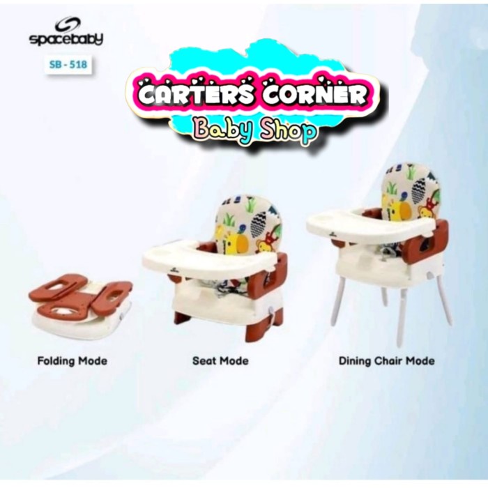 BOOSTER SEAT SPACE BABY KURSI MAKAN BAYI SPACE BABY SB 518