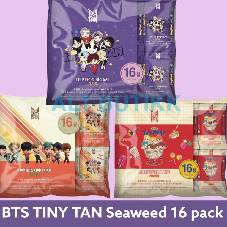 

Terbaru ★★ BTS Tiny Tan - Dried Seaweed Laver / Nori Rumput Laut 64gr Harga Per Pack Isi 16 Pcs ✡