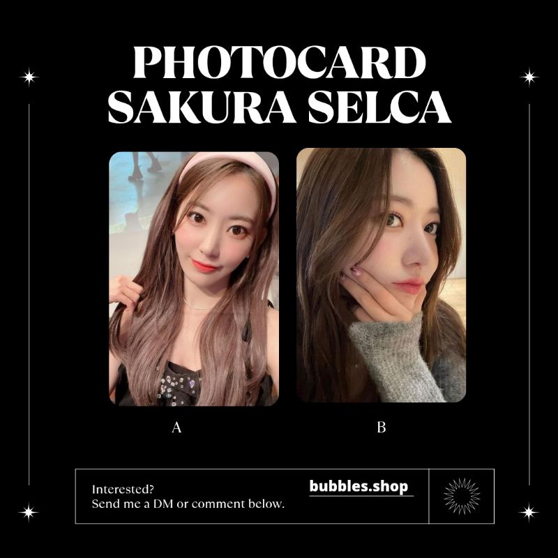 PHOTOCARD UNOFFICIAL SAKURA LE SSERAFIM SELCA