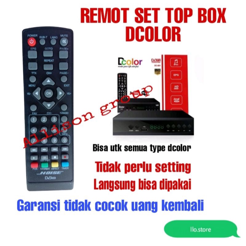REMOT STB DCOLOR REMOTE DCOLOR DC001 DC002 SET TOP BOX DCOLOR