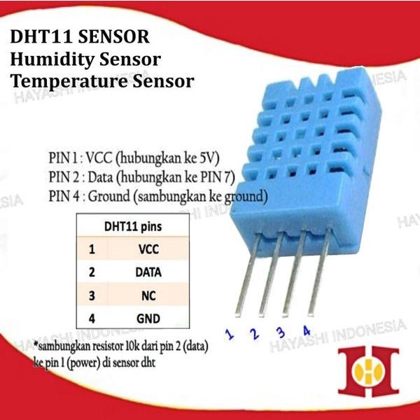 DHT11 DHT-11 Temperature Humidity Sensor Suhu Kelembaban Modul Arduino