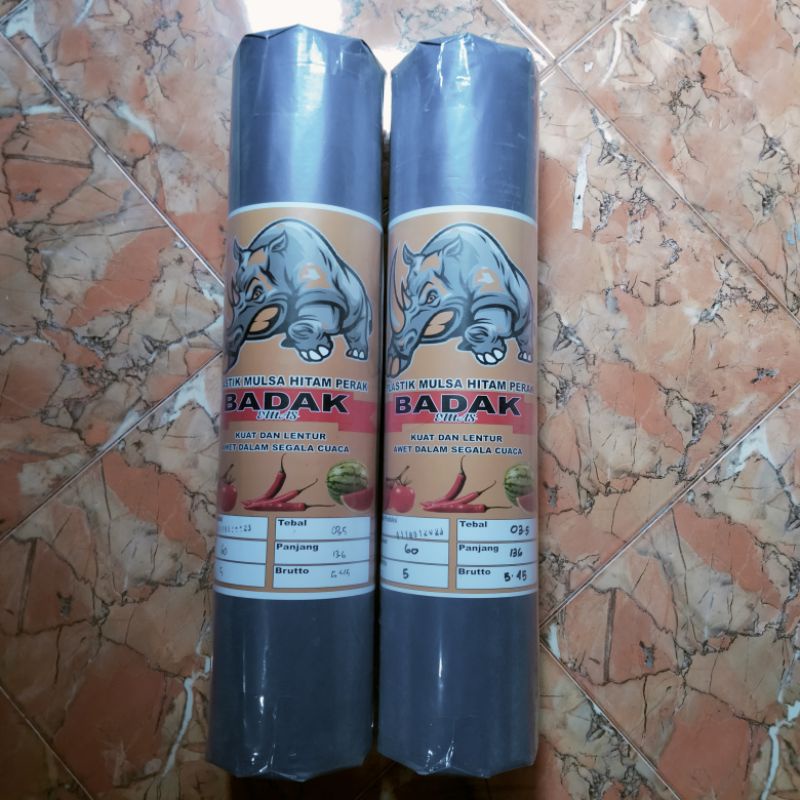 Plastik Mulsa Hitam Perak Cap Badak Lebar 120cm