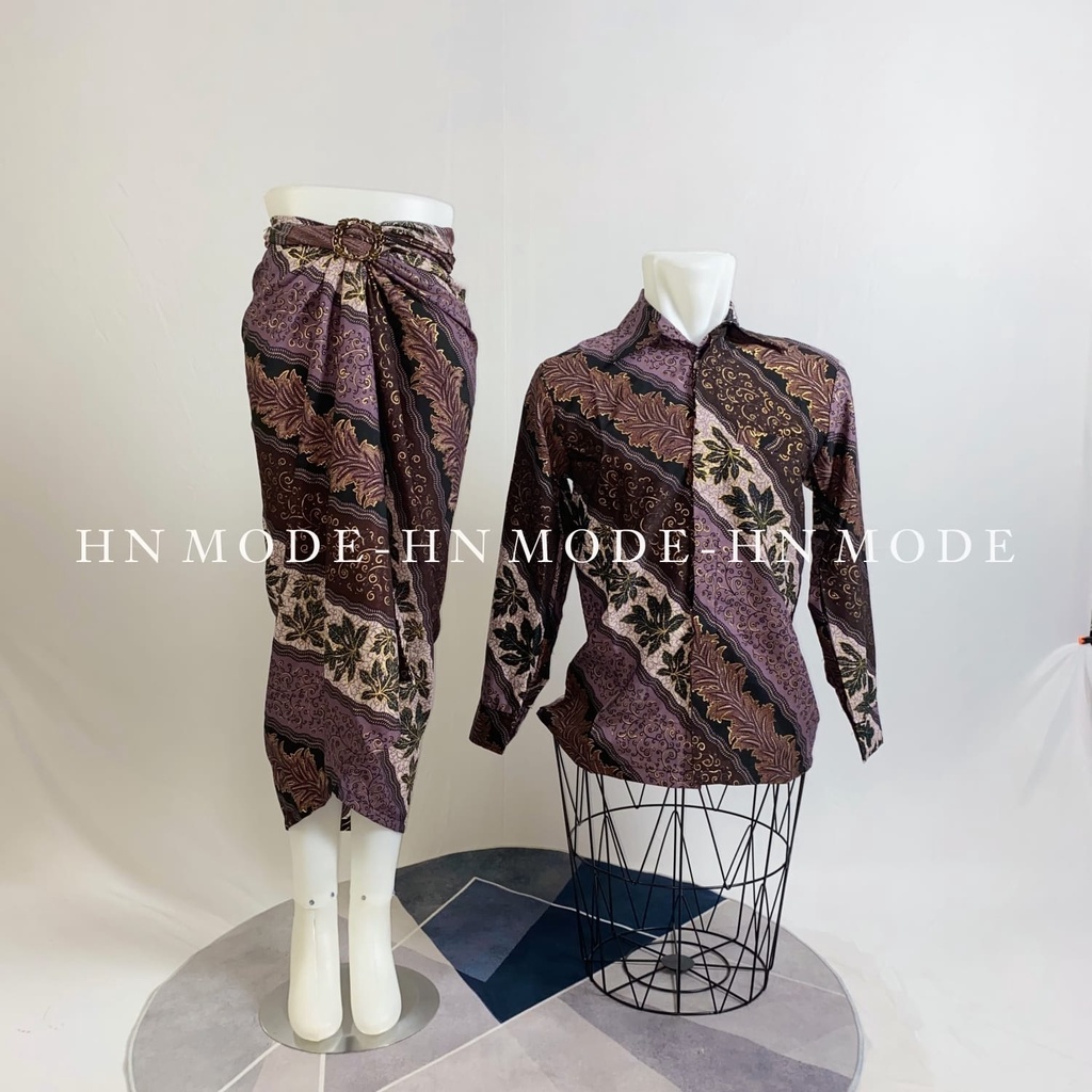 Gallery kebaya - Couple rok lilit terbaru mix kemeja panjang volume 3 / Couple batik terbaru