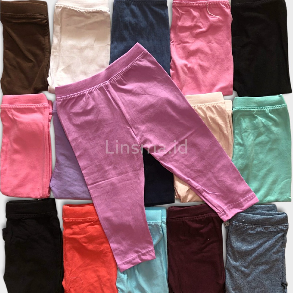 Legging Anak Bayi Perempuan Motif Polos Usia 0 - 8 Tahun | Lejing Anak