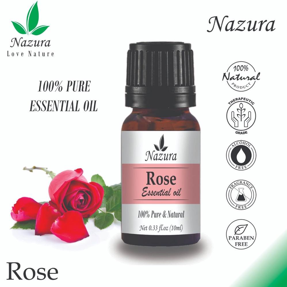 [KODE PRODUK LSWL08639] Nazura Rose Essential Oil Murni 100% Minyak Aromaterapi Oil Essential Atsiri