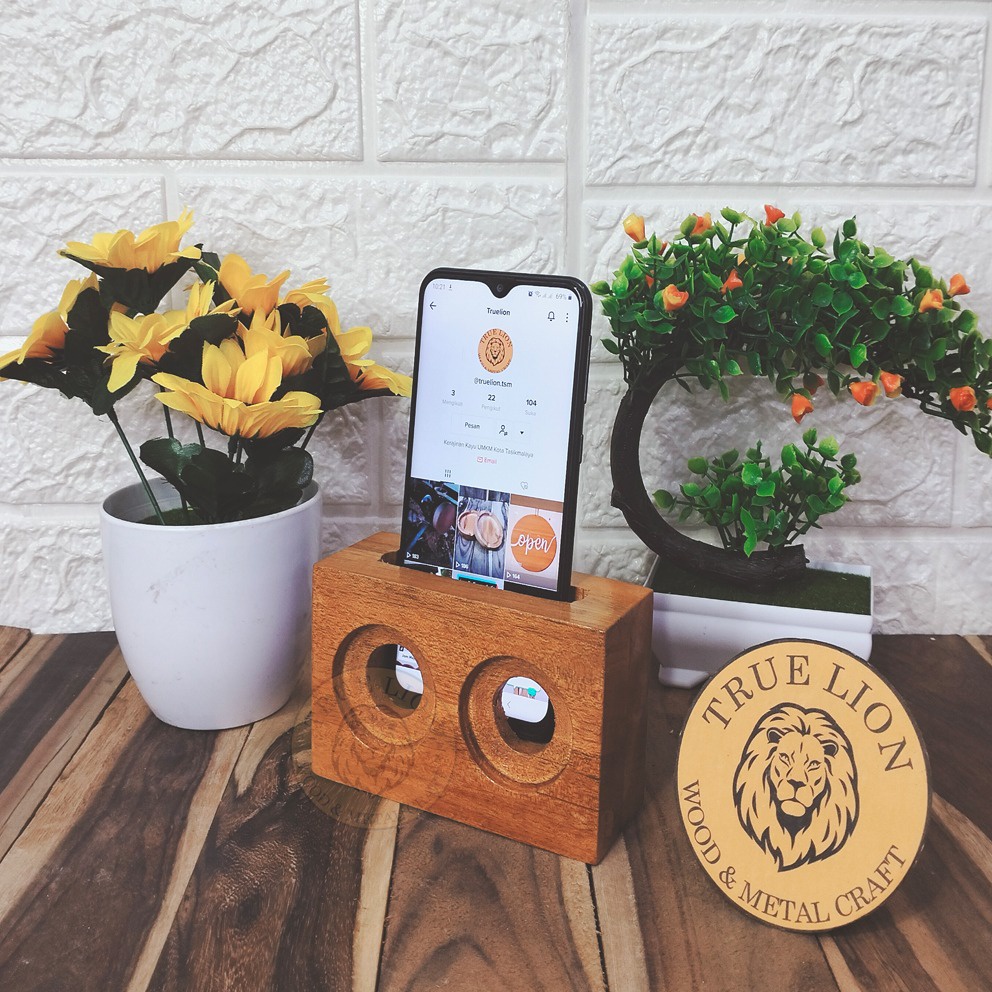 DUDUKAN HP KAYU/STAND HP KAYU