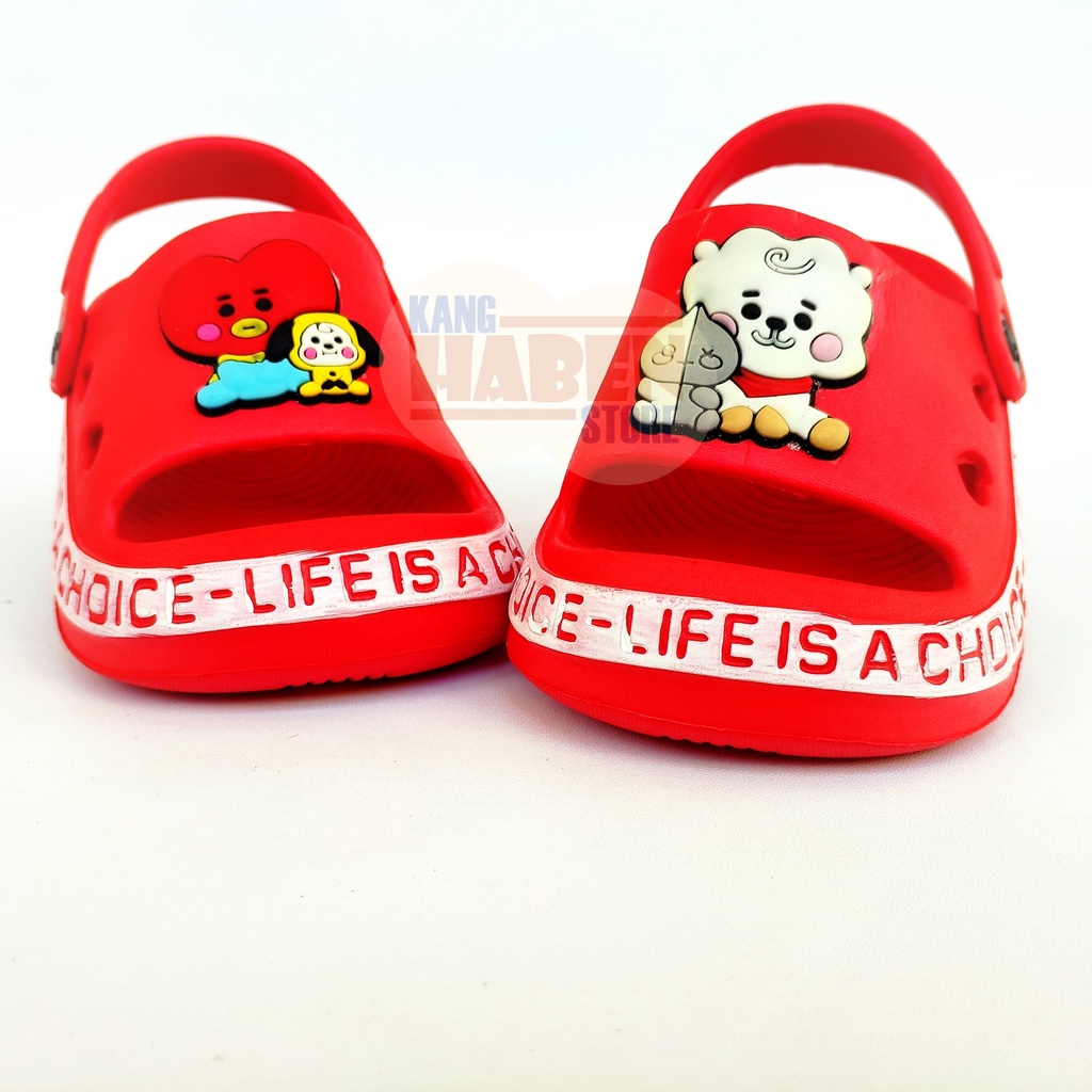 Habenkids Sandal Kokop Anak Bayi Cewek Cowok Kararkter BT21 383NEW