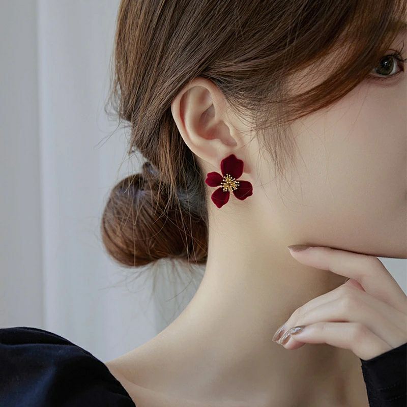 Anting Tusuk Wanita Korea Bunga CICILIA/Aksesoris Fashion