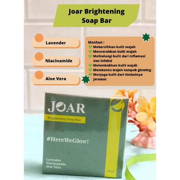 SABUN PEMBERSIH WAJAH TERMURAH JOAR SKINCARE UNTUK MENCERAHKAN DAN MELEMBABKAN WAJAH, MENGURANGI FLE