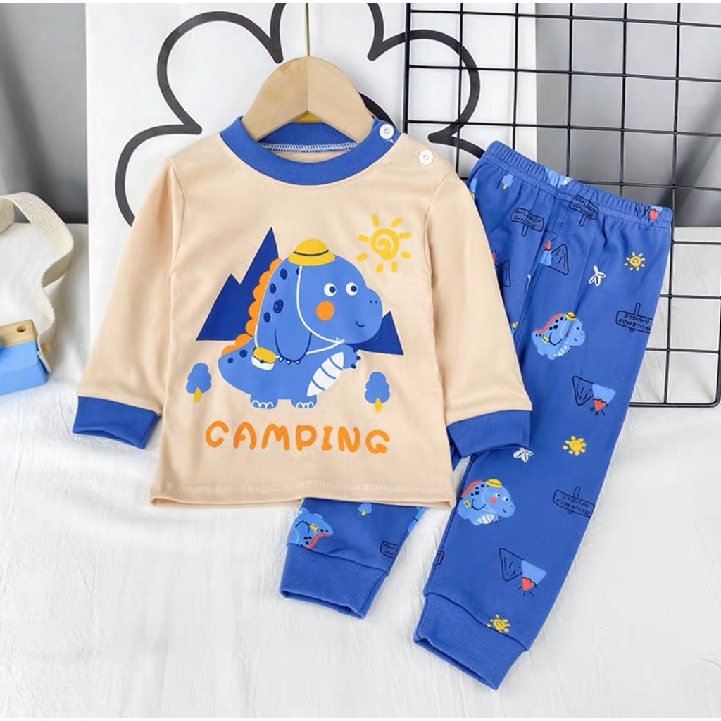 Piyama Anak Fashion Import-  setelan Baju Tidur Anak Laki dan Perempuan Import