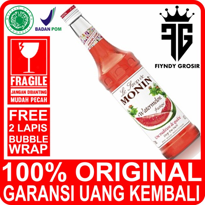 

WATER MELON SYRUP 700ML MERK MONIN /SIRUP/CAFE/ MONIN /KEDAI/KOPI