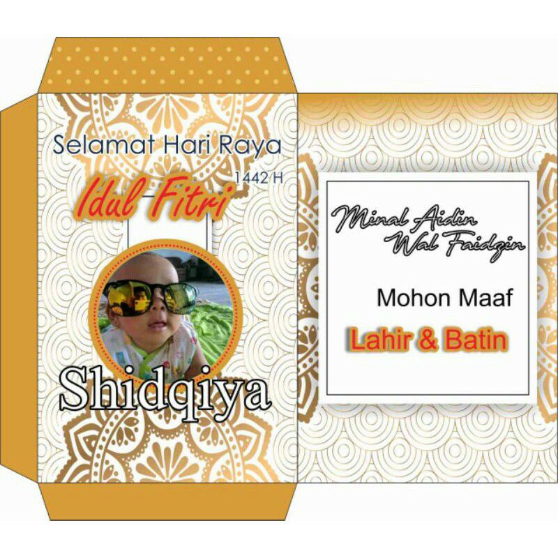 

amplop lebaran custom foto sendiri