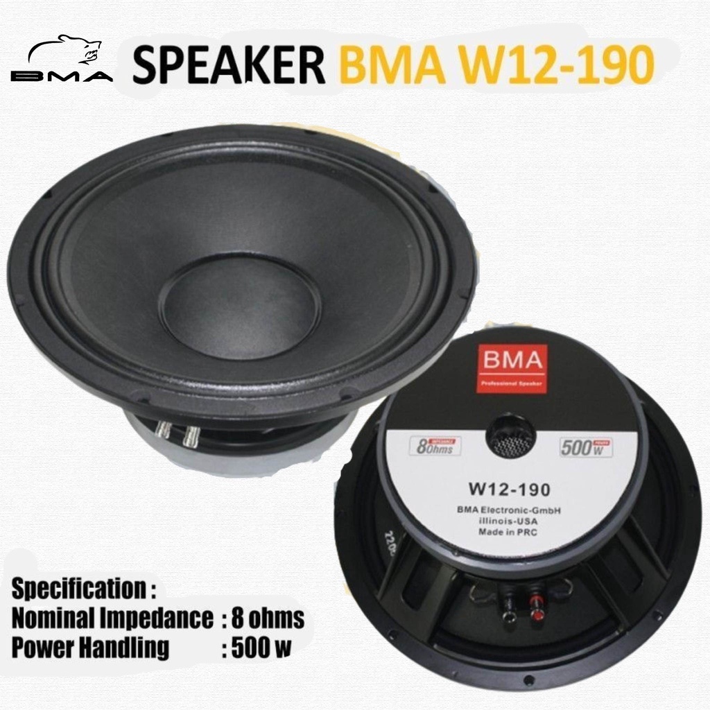 Speaker Komponen BMA W12-190 Spiker BMA Speker Komponen BMA W12-190