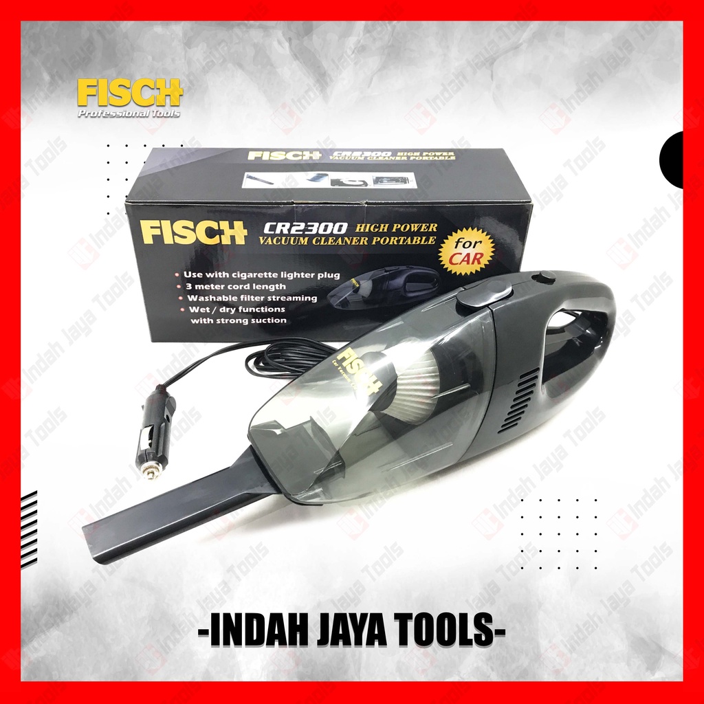 FISCH Vacuum Cleaner Portable DC 12V Vacum Penghisap Sedot Debu Mobil