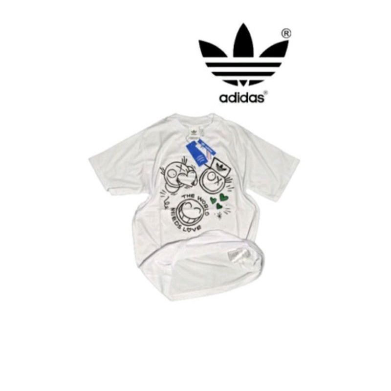 Kaos Adidas|T-shirt Adidas|Grade Original|Adidas Tee|Kaos Adidas Putih